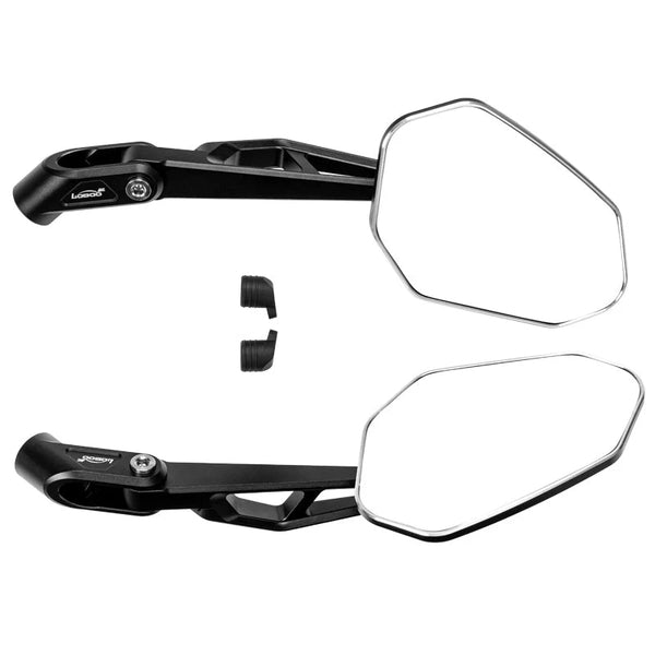 RM02 Motorcycle Rearview Mirror – 1200R Spherical Lens, CNC Aluminum, Anti-Glare & Quick-Fold Design
