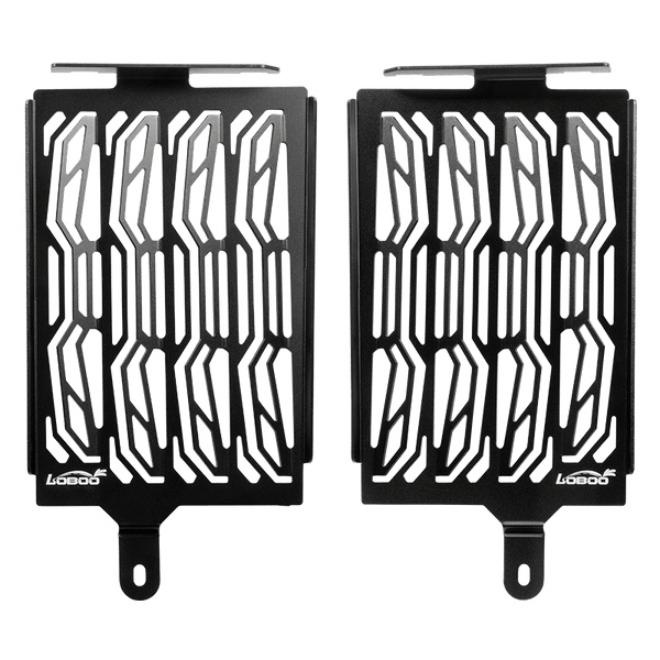 LOBOO Radiator Guard for BMW R1250GS / R1250GS Adventure– CNC Aluminum Protective Grill, Black Anodized Finish